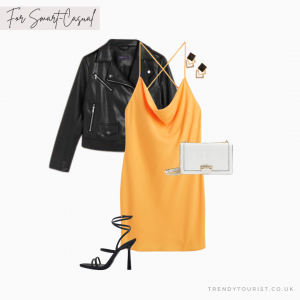 Leather Jacket Outfits With a Going Out Dress