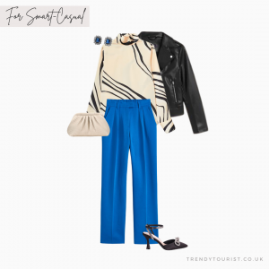 With Tailored Trousers and a Blouse
