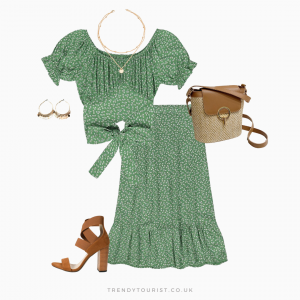 Crop Top and Skirt Going Out Outfit